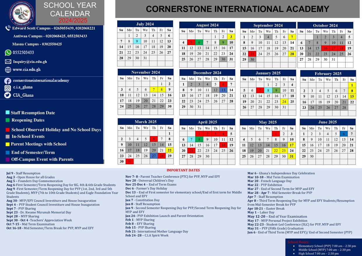 2023-2024 Academic Year Calendar